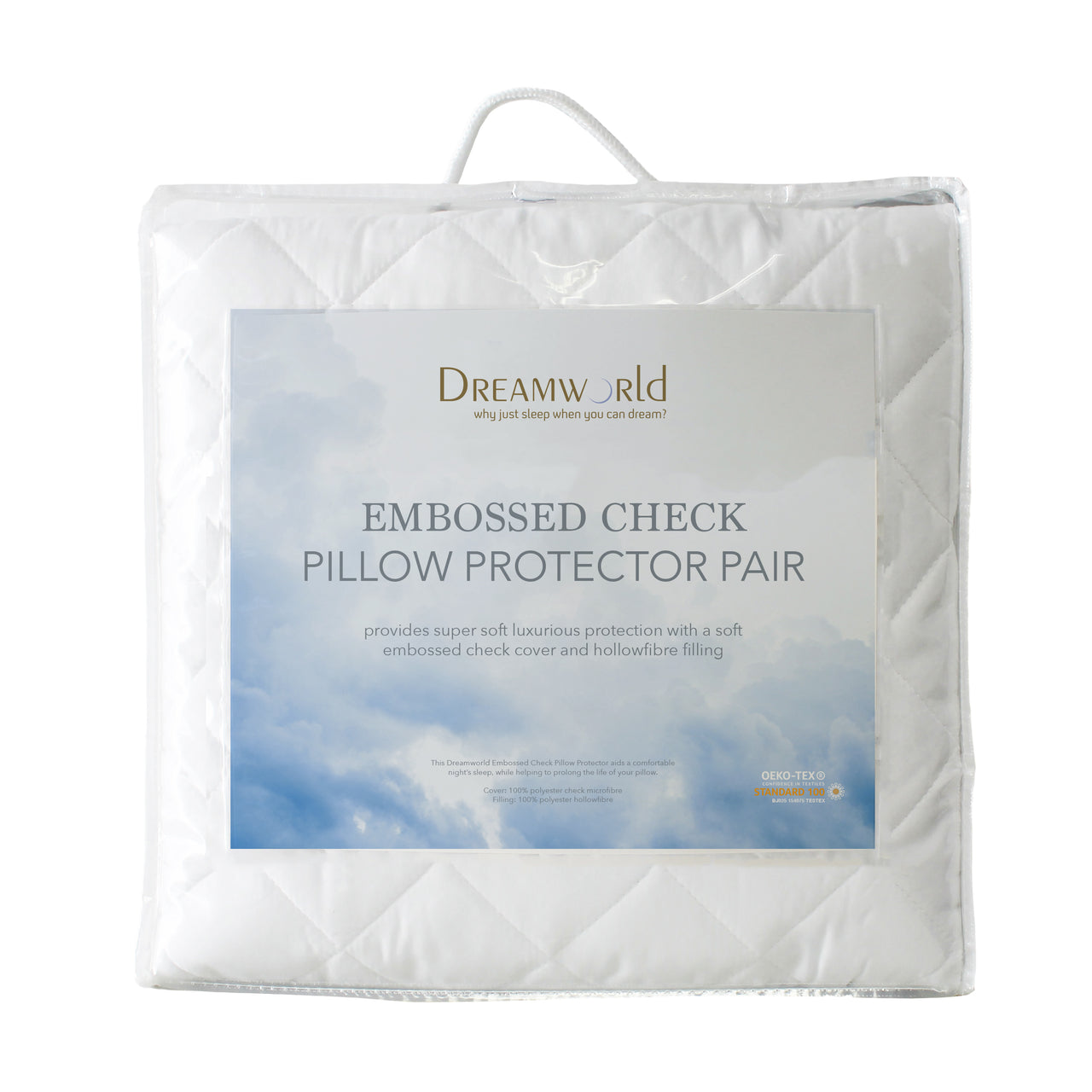 Dreamworld Embossed Check Mattress Protector.