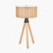 Rabanne Slatted Natural Wood Tripod Table Lamp