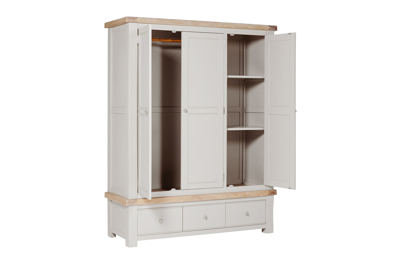 Doune 3 Door Wardrobe Taupe