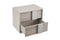 Jules Bedside Table 2 Drawer Grey