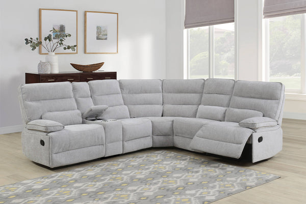 Eloise Corner Group Manual Recliner Grey