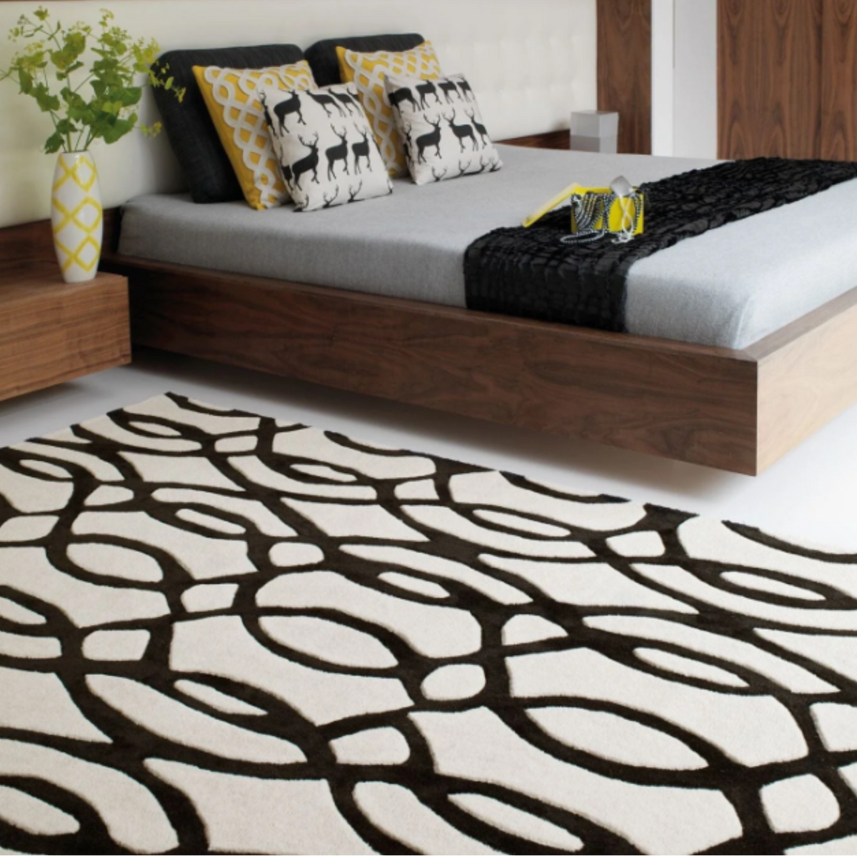 Matrix Wire White Hand Tufted Wool Rug – RightPrice