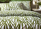 Frond Abstract Cotton Reversible Duvet Cover Set Olive